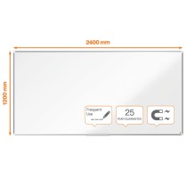 Magnetic board Nobo Premium Plus White Aluminium 240 x 120 cm