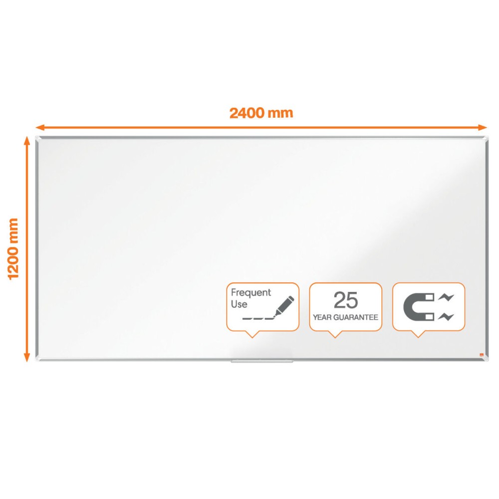 Magnetic board Nobo Premium Plus White Aluminium 240 x 120 cm