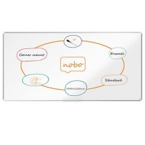 Magnetic board Nobo Premium Plus White Aluminium 240 x 120 cm