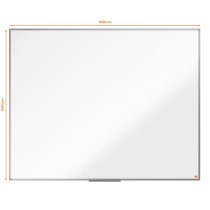 Tableau magnétique Nobo Essence Blanc Acier 150 x 120 cm