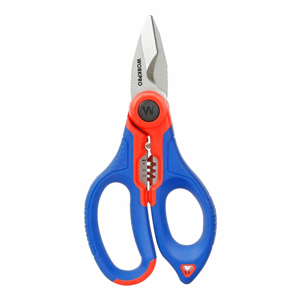 Electrician Scissors Workpro 16,7 x 8 x 2,8 cm 3-in-1