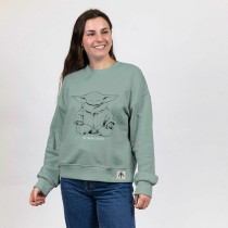 Damen Sweater ohne Kapuze The Mandalorian grün Hellgrün