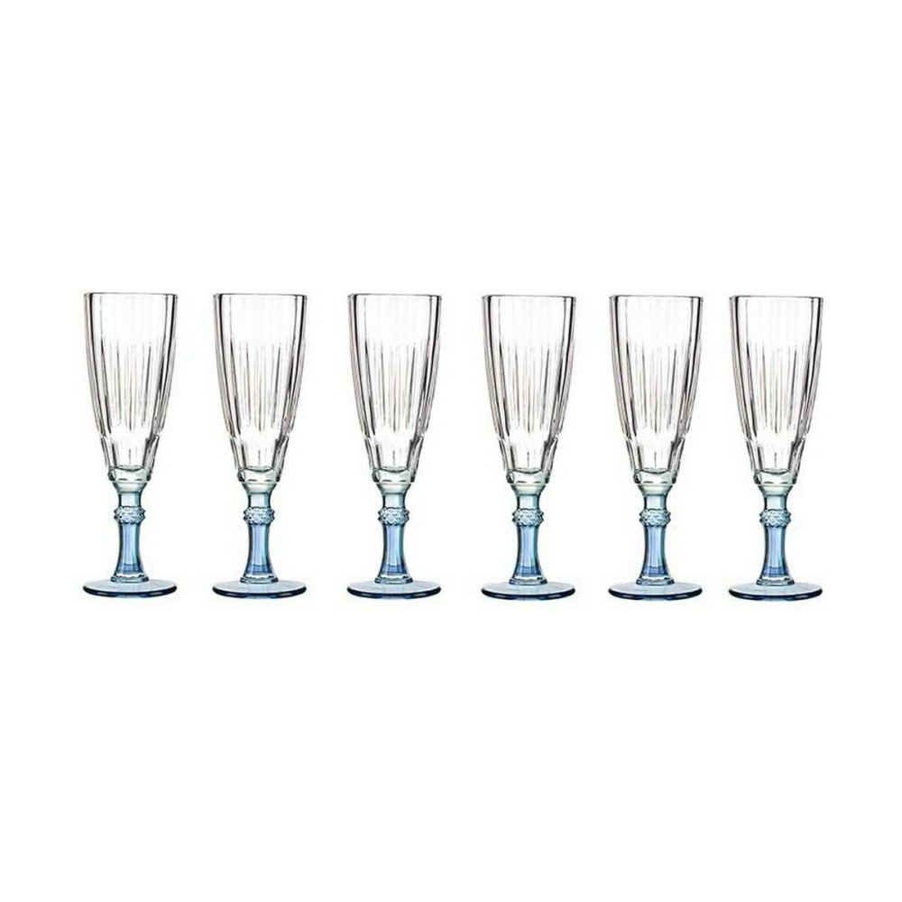 Coupe de champagne Vivalto Exotic Bleu Verre 170 ml