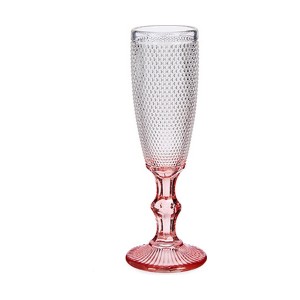 Champagnerglas Vivalto Rosa Durchsichtig Glas 180 ml Punkte (6 Stück)