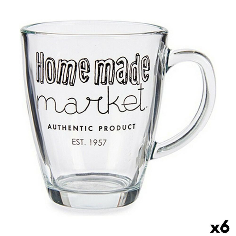 Tasse mug Vivalto Market Transparent 320 ml (6 Unités)