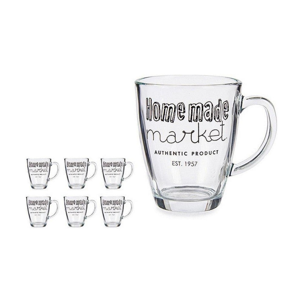 Tasse mug Vivalto Market Transparent 320 ml (6 Unités)