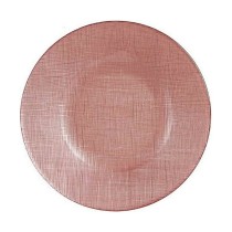 Assiette plate Vivalto 323921P-3 Rose verre 21 x 2 x 21 cm (6 Unités)