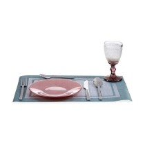 Assiette plate Vivalto 323921P-3 Rose verre 21 x 2 x 21 cm (6 Unités)