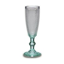 Champagne glass Vivalto PR05720ZD/BHA6 Transparent Turquoise Glass 185 ml Points (6 Units)