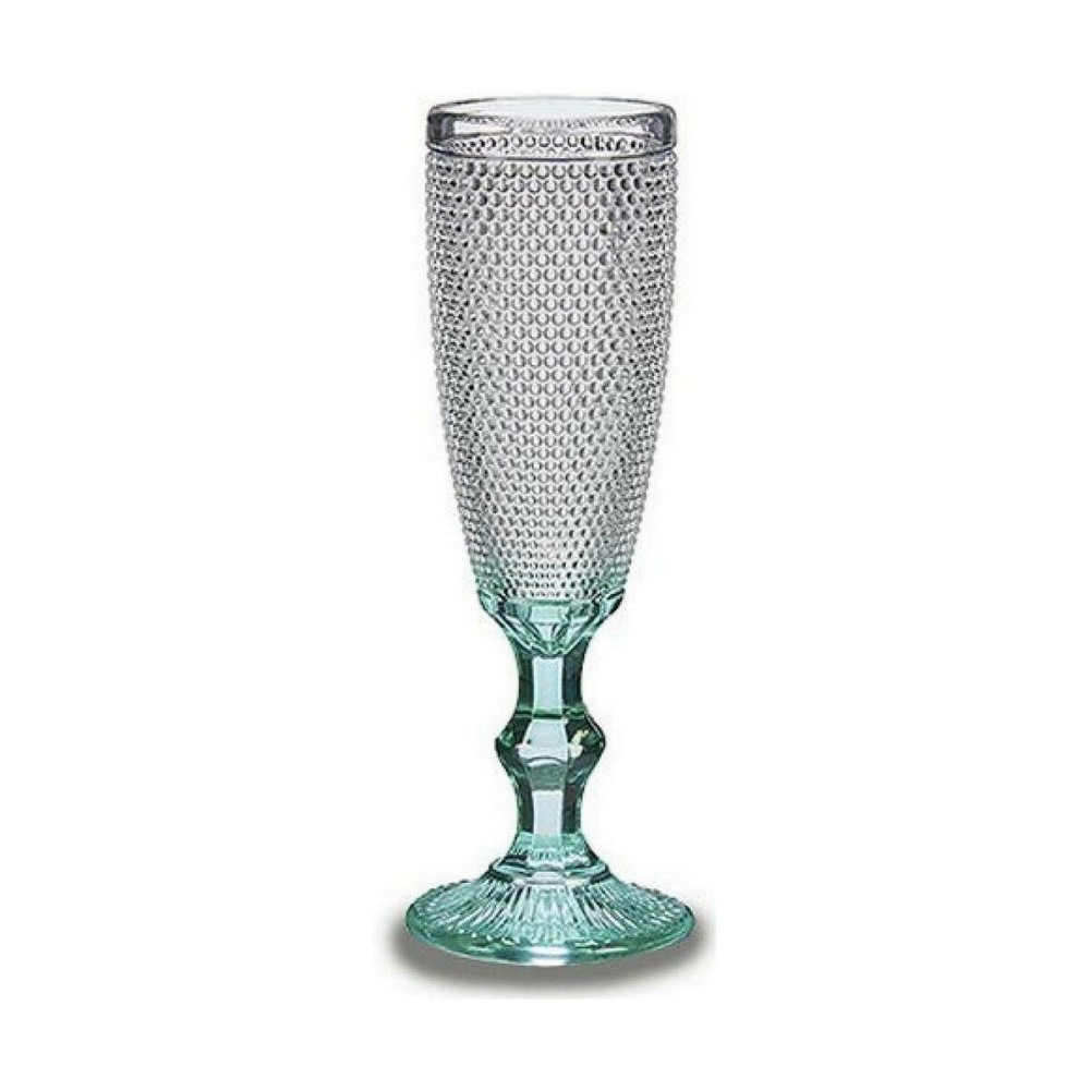 Coupe de champagne Vivalto PR05720ZD/BHA6 Transparent Turquoise verre 185 ml Points (6 Unités)