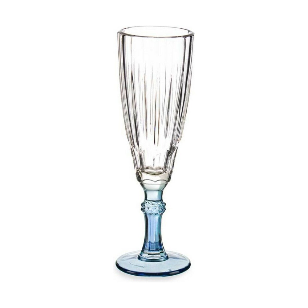 Champagne glass Vivalto Exotic Blue Crystal 170 ml (6 Units)