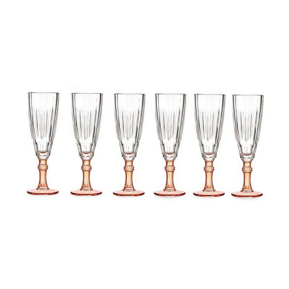 Coupe de champagne Vivalto Exotic Saumon Verre 170 ml (6 Unités)