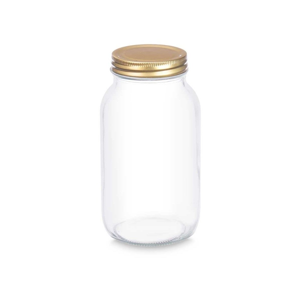 Jar Vivalto LGMS01-PK Transparent Golden 950 ml (12 Units)