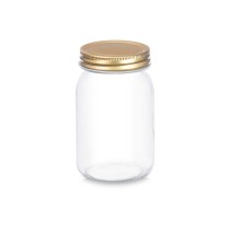 Jar Vivalto CWDH03-8PK Transparent Golden 500 ml (24 Units)