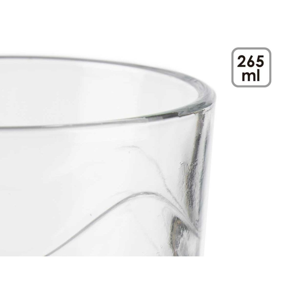 Set de Verres Vivalto 79065 Transparent verre Ondes 265 ml (8 Unités)