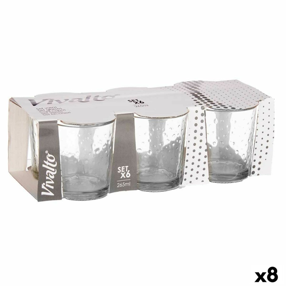 Gläserset Vivalto 79064 Durchsichtig Glas Punkte 265 ml (8 Stück)