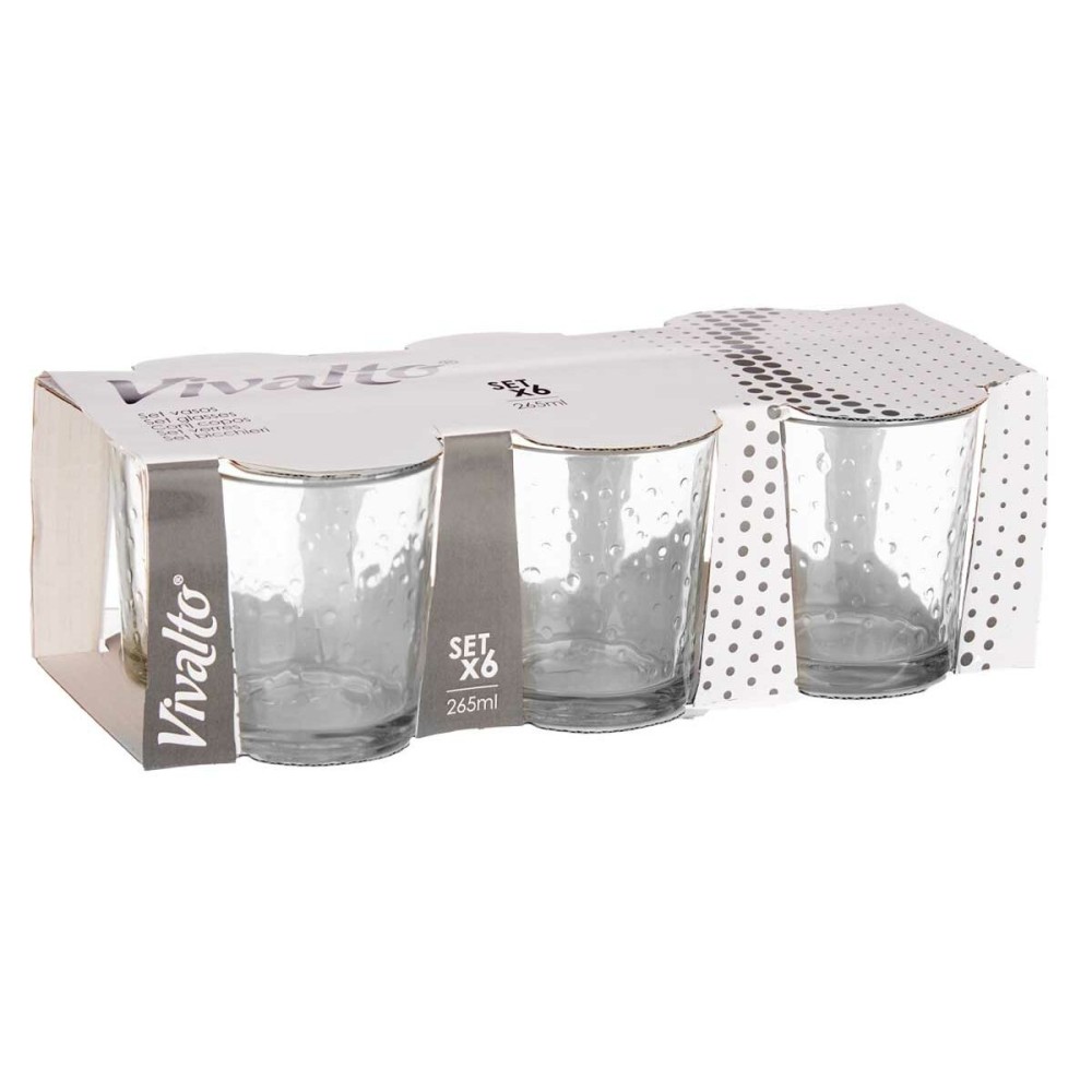 Gläserset Vivalto 79064 Durchsichtig Glas Punkte 265 ml (8 Stück)