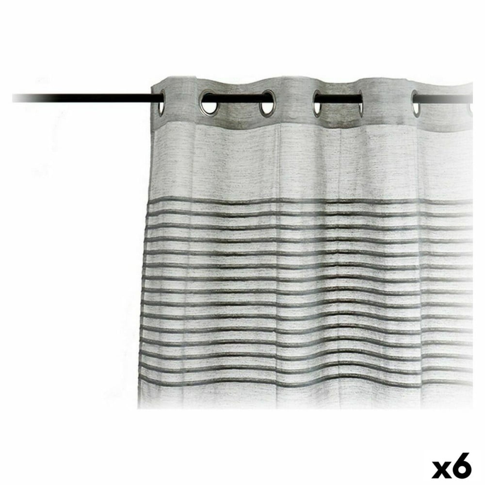 Rideaux 140 x 260 cm Gris clair (6 Unités)