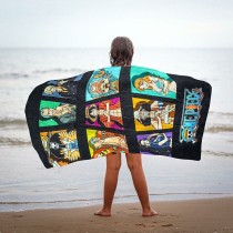 Strandbadetuch One Piece Bunt 70 x 140 cm