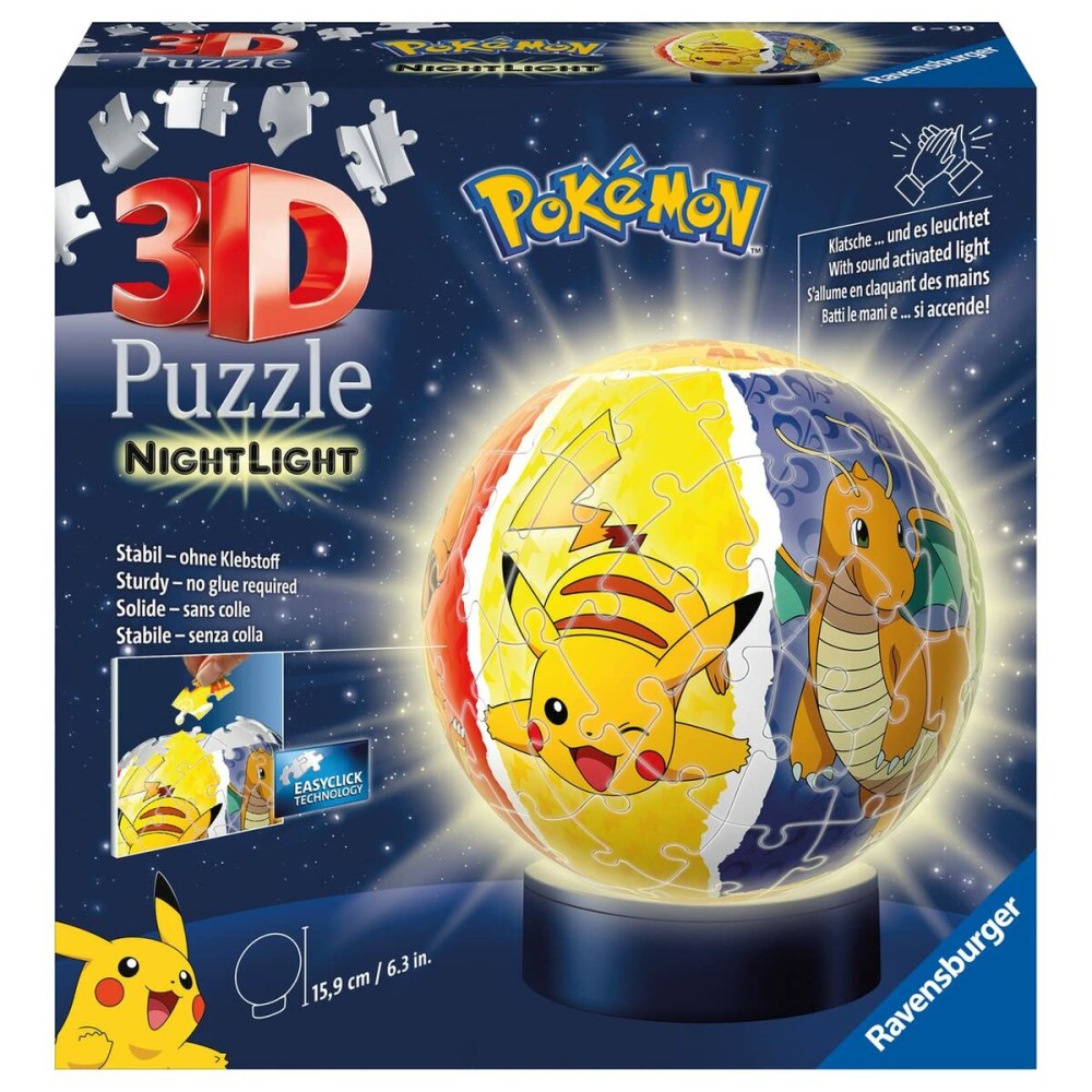 Puzzle 3D Pokémon Lumière de nuit 72 Pièces