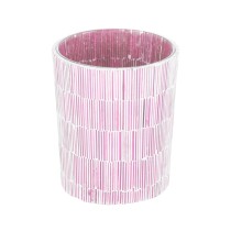 Candleholder Pink Crystal Cement 10 x 10 x 13 cm