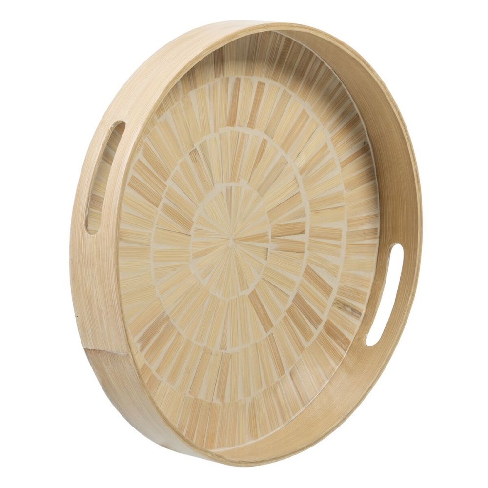 Plateau apéritif Beige Bambou 35 x 35 x 5 cm Bois MDF