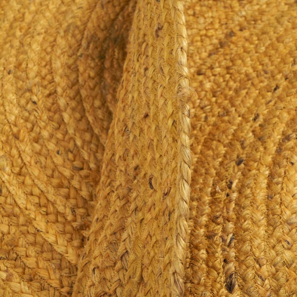 Carpet Yellow Jute 120 x 120 cm