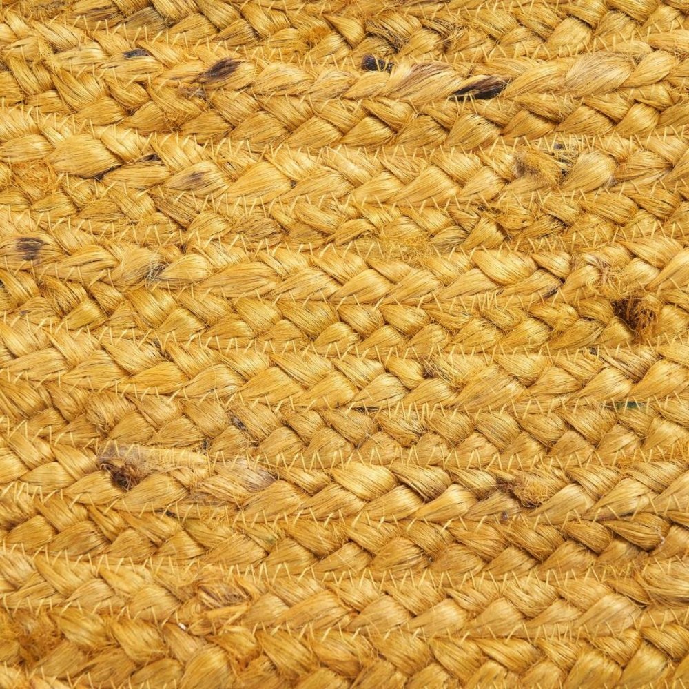 Tapis Jaune Jute 120 x 120 cm