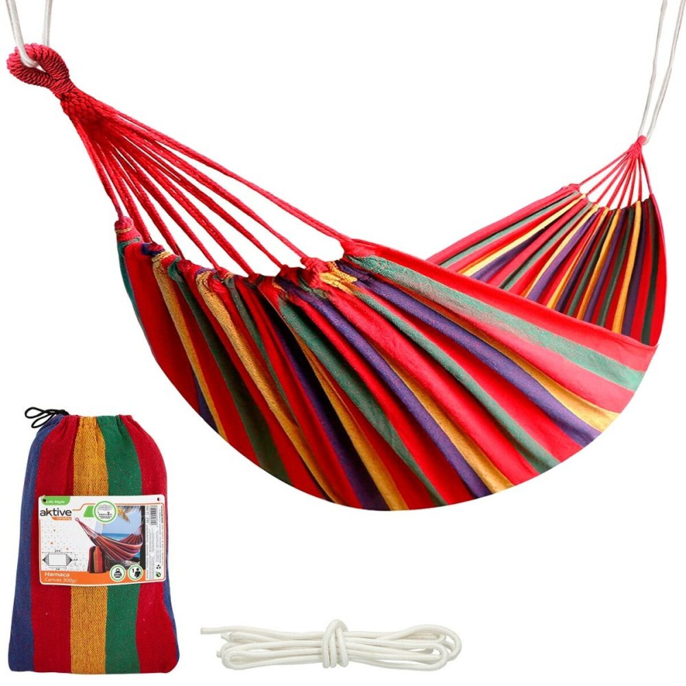 Hammock Aktive Orange 200 x 0,4 x 100 cm (6 Units)