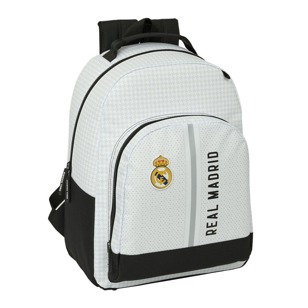 Schulrucksack Real Madrid C.F. 24/25 Weiß Grau 32 x 42 x 15 cm