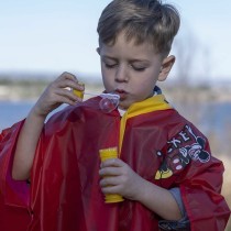 Wasserfeste Poncho mit Kapuze Mickey Mouse Rot