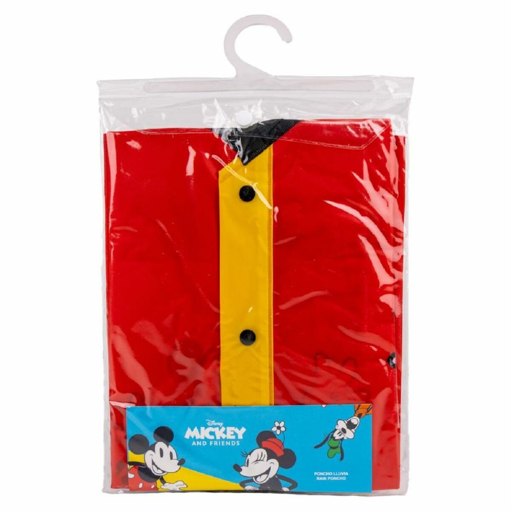 Wasserfeste Poncho mit Kapuze Mickey Mouse Rot