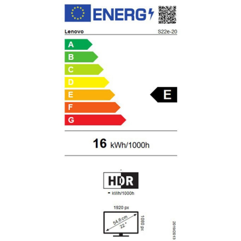 Monitor Lenovo S22e 21,5" Full HD