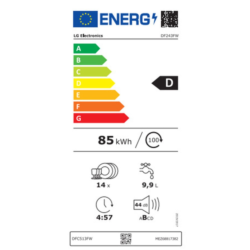 Lave-vaisselle LG DF243FW Blanc 60 cm