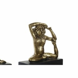 Deko-Figur DKD Home Decor 4 Schwarz Gold Harz Tropical Affen (50 x 4,6 x 22,5 cm)