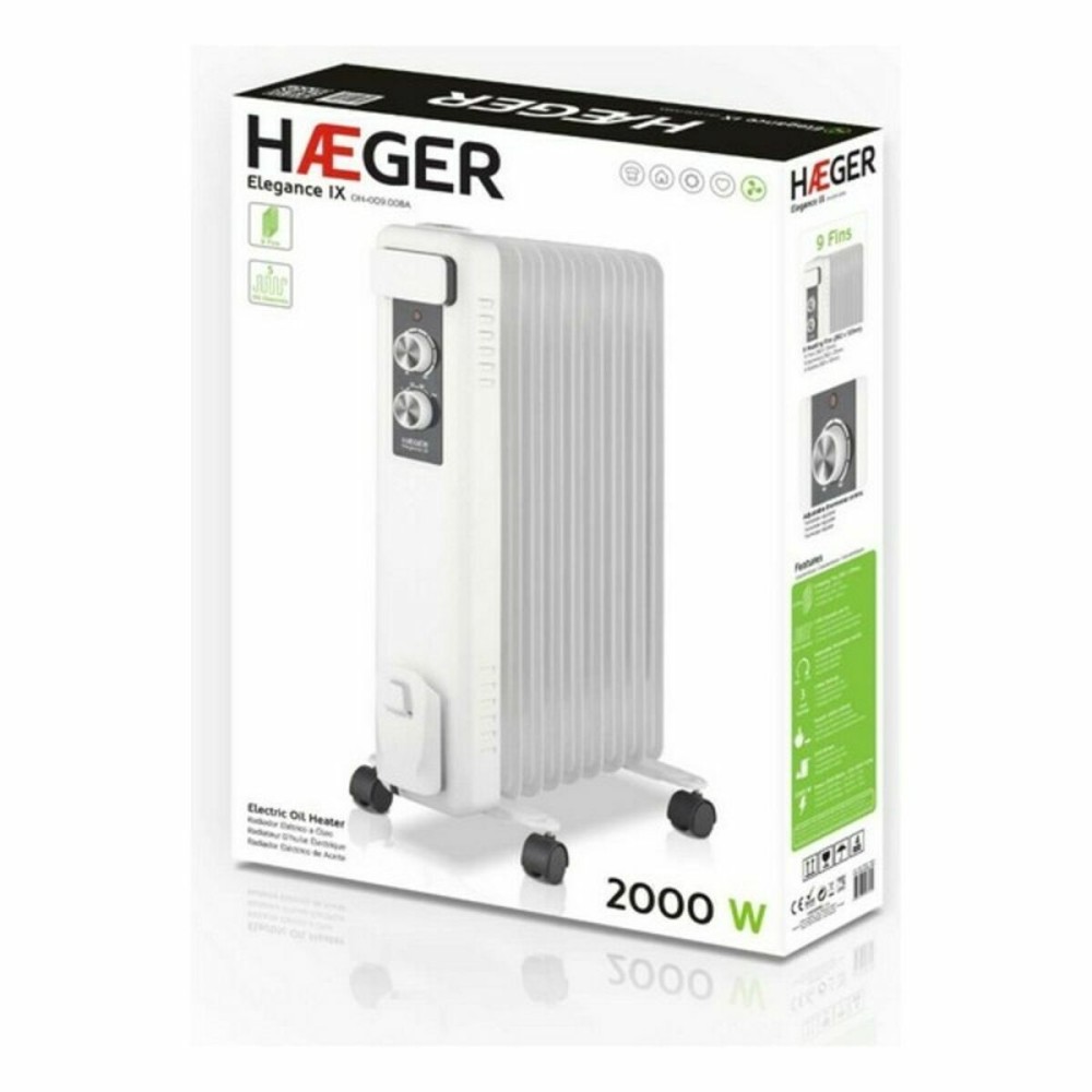 Ölheizung (9 Kammern) Haeger OH-009.008A Weiß 2000 W