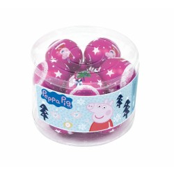 Christmas Bauble Peppa Pig Cosy corner Fuchsia 10Units Plastic (Ø 6 cm)