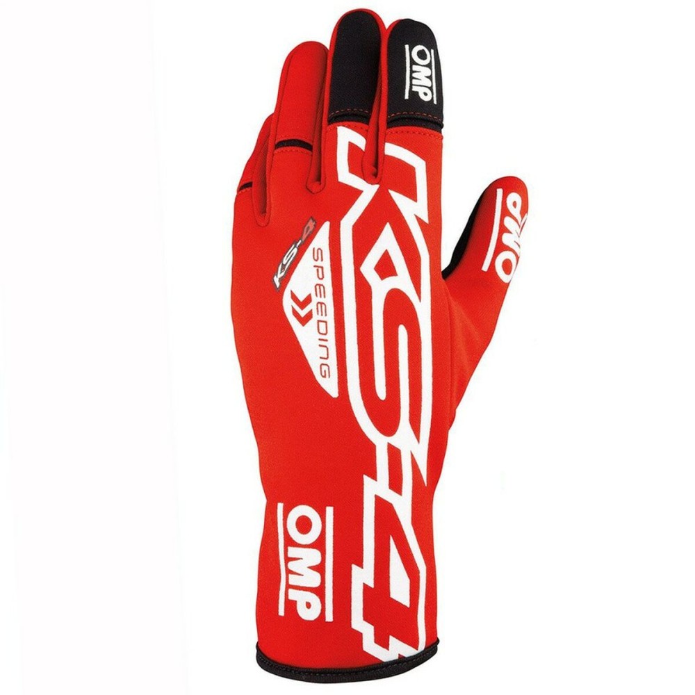 Gants de karting OMP KS-4 Rouge Blanc XL