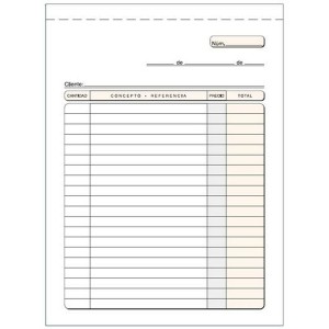 Invoice Check-book 15 x 21 cm (10 Units)