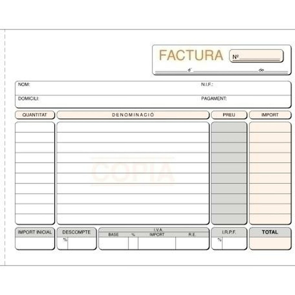 Invoice Check-book 1/4 (5 Units)