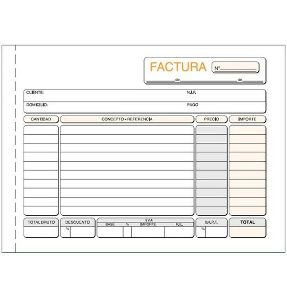 Invoice Check-book 21 x 15 cm (10 Units)