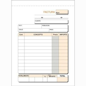 Invoice Check-book 15 x 10,5 cm (5 Units)