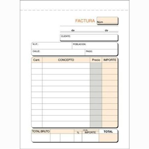 Invoice Check-book 15 x 10,5 cm (10 Units)