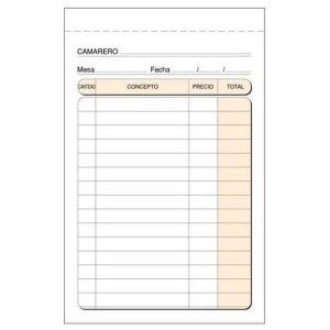 Invoice Check-book 9 x 14 cm (10 Units)