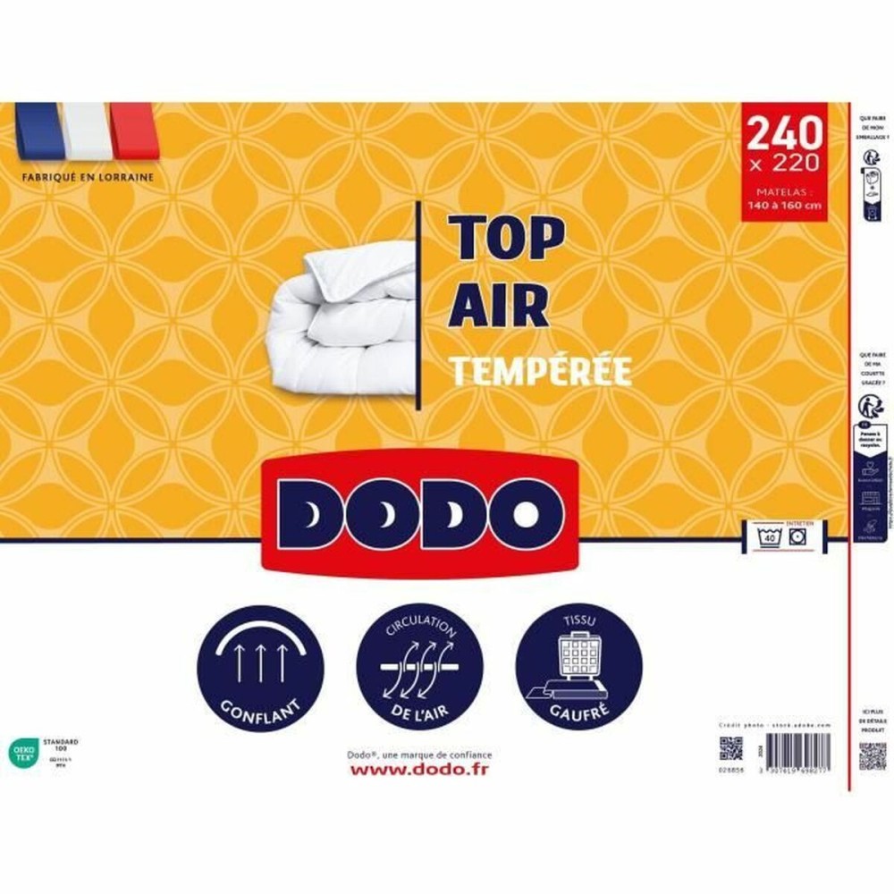 Remplissage de couette DODO TOP AIR Blanc 300 g/m² 220 x 240 cm