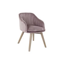 Chaise de Salle à Manger DKD Home Decor Rose Naturel 56 x 55 x 70 cm 56 x 55 x 74 cm 56 x 47 x 72,5 cm