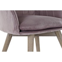 Chaise de Salle à Manger DKD Home Decor Rose Naturel 56 x 55 x 70 cm 56 x 55 x 74 cm 56 x 47 x 72,5 cm