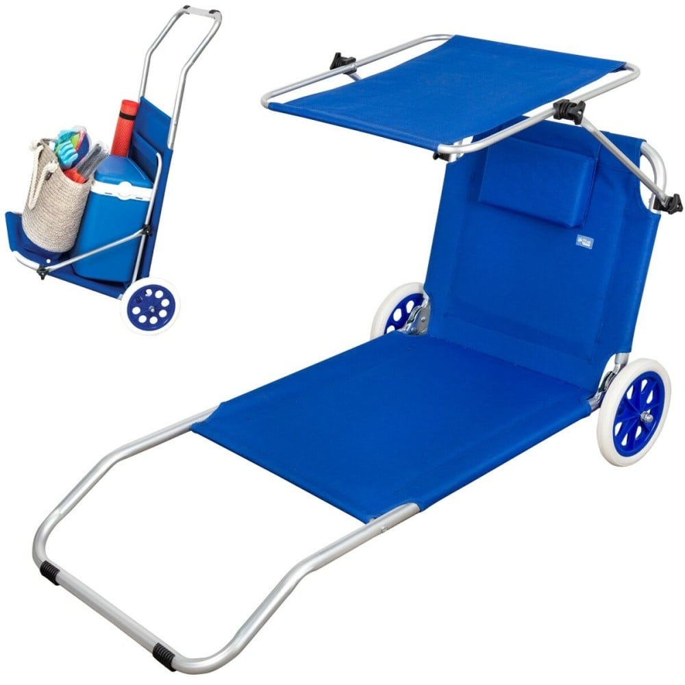 Solseng Aktive Blau Markise Klappbarer Wagen 62 x 62 x 117 cm (2 Stück)