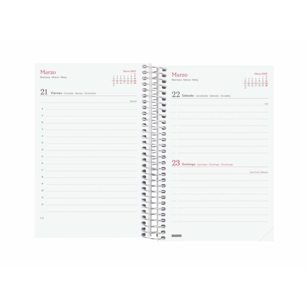 Agenda Finocam DESIGN COLLECTION 11,7 x 18,1 cm 2025 Floral