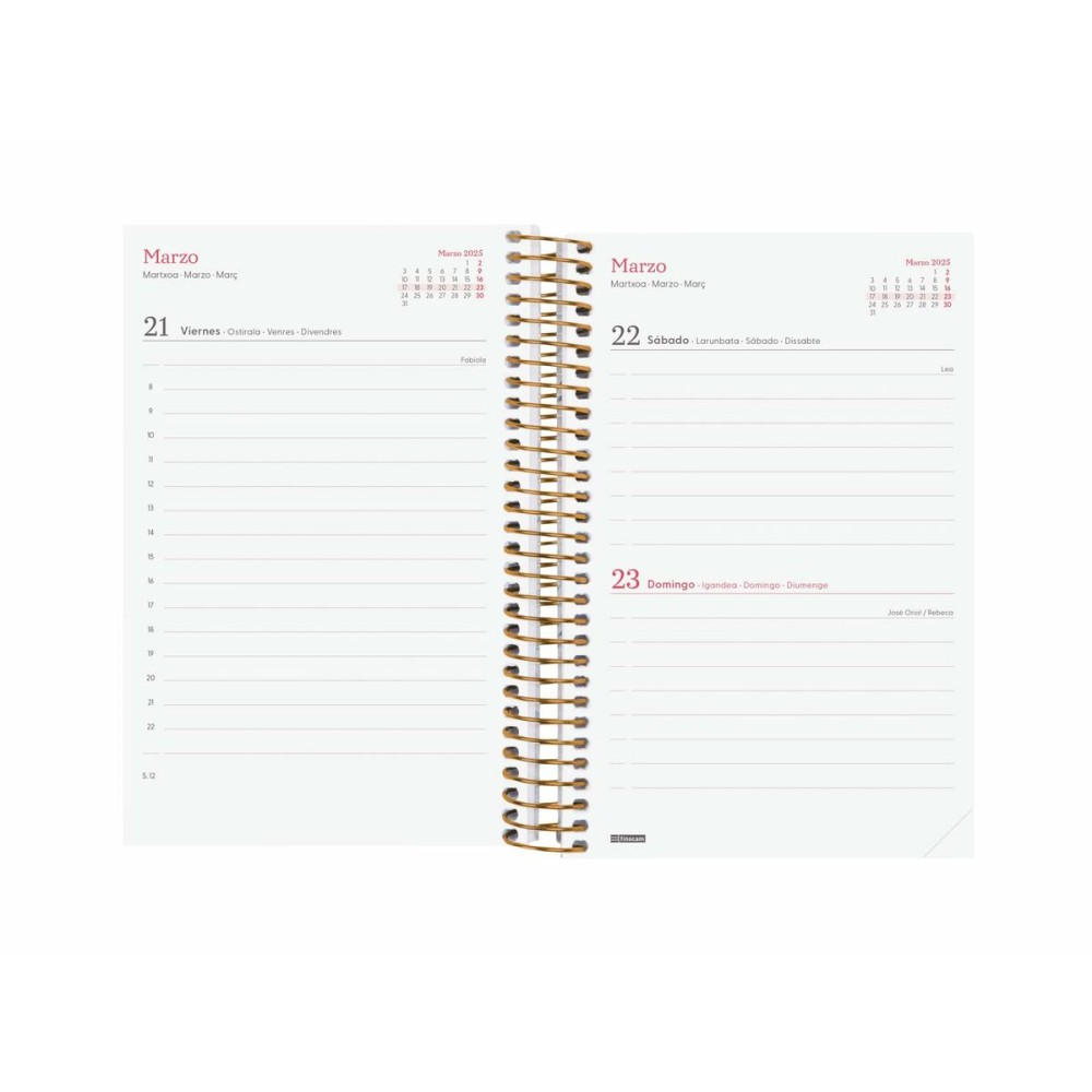 Agenda Finocam DESIGN COLLECTION 11,7 x 18,1 cm 2025 Floral